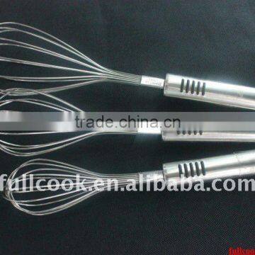 Stainless steel egg beater w/deluxe handle