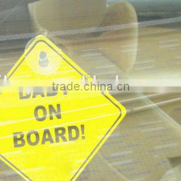 2016 Plastic PP car safety signs, baby in car sign, baby on board