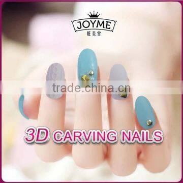 New 2016 Product Idea 3d Carving Nails With Metal Decoration Wholesaler Artificial Nail Tip photo-2