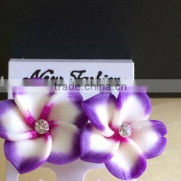 Hot Sell Hawaiian Plumeria Flower Stud Earring Designs for Women photo-4