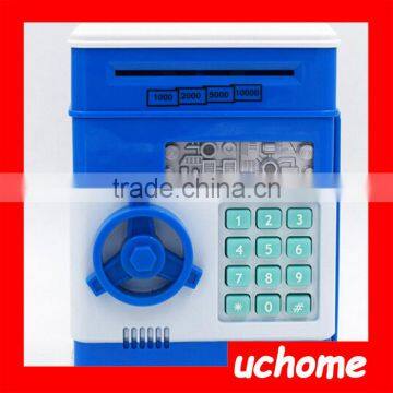 UCHOME ATM piggy bank, automatically save Safe money saving box ,Mini cartoon piggy bank saving money