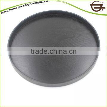 Black Round Kitchen Reusable Coffee Cup Wood Tray