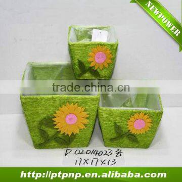 wholesale sunflower design Moss Flower Pot for garden