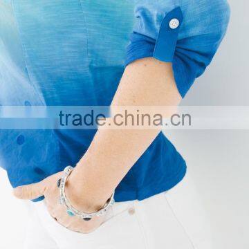 Women's Knitting Cotton Tie Dye Shirt photo-2