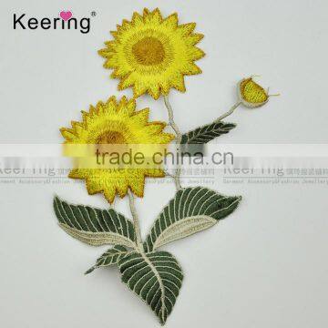 2017 New Arrival Beautiful Embroidery Flower Patch Design Applique From Keering WEF-765