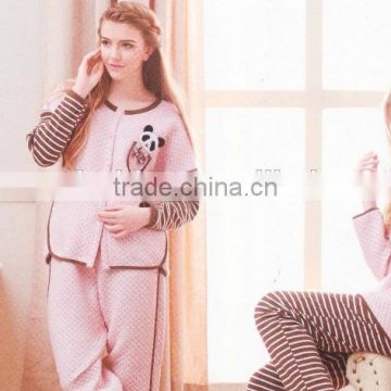 Spring/Autumn nice women pajamas set wholesale cotton popular pajamas