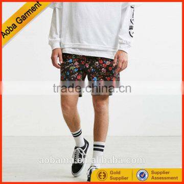 high quality short printed pants men