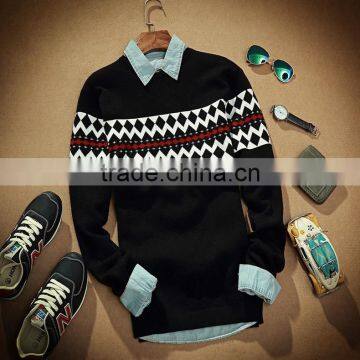 GZY New Long Sleeve Men Sweater Intarsia Sweater photo-3