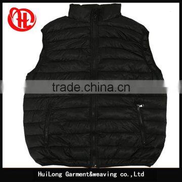 Nylon fabric men winter waistcoats warm vest for men