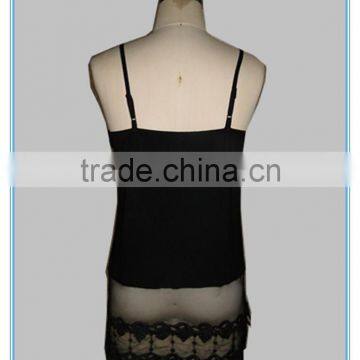 Ladies Fashion Lace Cotton Spandex Camisole For Underwear photo-2