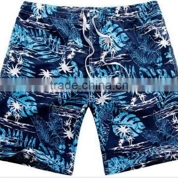 "Coconut Trees and People" Printed Sarong Beachwear for Man