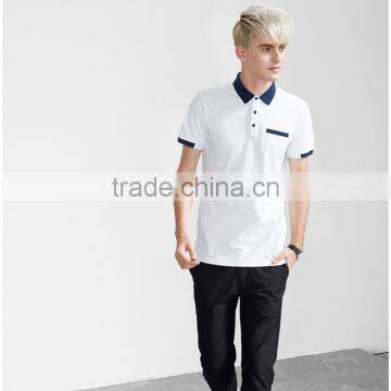 Classic plain white short sleeve cheap polo shirt