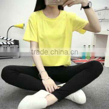 Summer on the New 2017 Loose Joker Pure Color Clothes Made of Pure Cotton photo-5