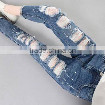 Zm35757a Summer New Pattern Jeans Pants Casual Damaged Denim Pants photo-5