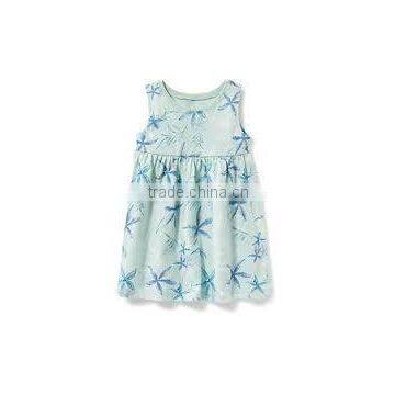 Sleeveless Jersey Tank Casual Printed Dress for Baby
