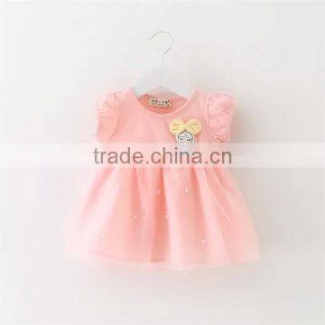 Cute puffy girl casual dress smile face girl fancy frocks