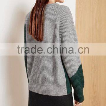 Women Geometric Design Sweater 2017 New Style Green Color Pullover Sweater photo-2