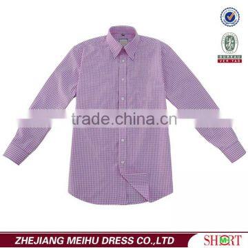 Dress Shirt for Men Stitching Fancy Plaid Cotton Shirt for Men 2017 photo-2