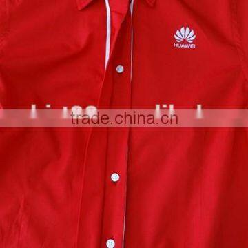 2016 Custom Huawei Logo Men Red Color Uniform , Men Work Shirt photo-6