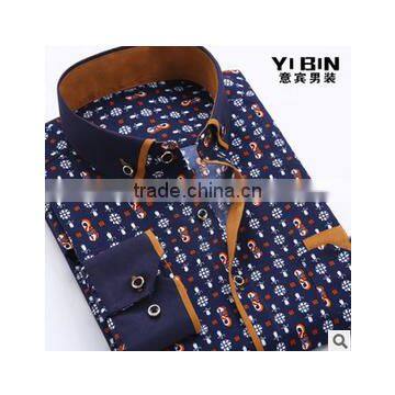 In Stock China Shirt Manufacturer Full Size Printing Long Sleeve Fashionable Fancy Printed Rounded Hem Cotton T-shirt photo-4