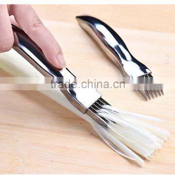 Kitchen Onion Knife Cutter Graters Vegetable Tool Multi Chopper Sharp Stainless Shredded Green Onion Knife Cut Slicer KC1067