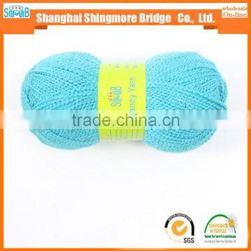 Online Shopping Knitted Yarn China Supplier Cheapest Price Wholesale Dyed Spun Polyester Ripple Yarn Hand Knitting Scarf Yarn photo-2