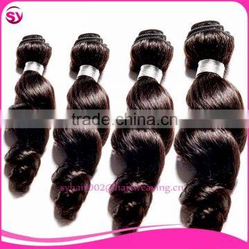 Factory Supply 100% Human Hair Extension 8inch Indian Temple Hair Wholesale Loose Wave 7a Virgin Hair Weaving photo-5