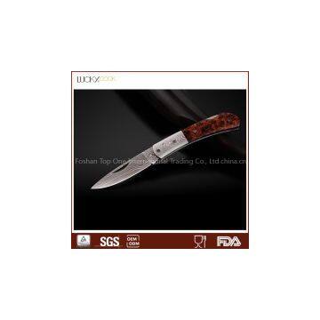 High efficiency tactical knife damascus rescue knife