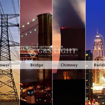 Red Color, Steady Burning, Low Intensity Obstruction Light / Solar LED Obstruction Light for 45m Towers, Building photo-2
