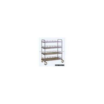 Stainless steel instrument trolley