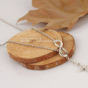 Fashion Jewelry Infinity Cross Pendant Necklace