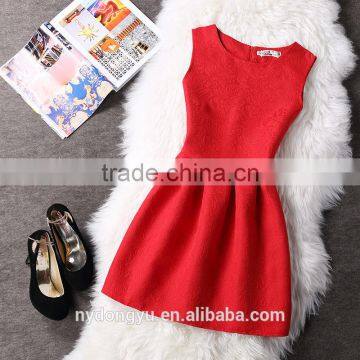 Pink Solid Color Printed A Line Dress/sym Rose Multi Design Sleeveless A Line Dress Skirt photo-3