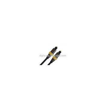 3.5mm optical fiber toslink cable with metal hood