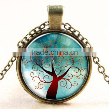XP-TGN-LT-144 Popular Accessories Life Tree Pendant Family Diy Image Glass Cabochon Necklace For Gift Women Men Child photo-1