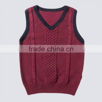 School uniform suppliers woolen sweater designs for children,kids knit vest pattern child sleeveless sweater