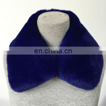 Factory direct supply genuine rex rabbit fur square collar custom