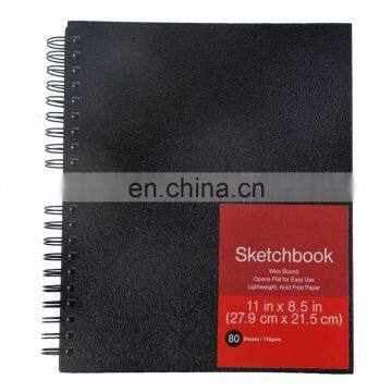 wire bound black hard cover Sketch pad