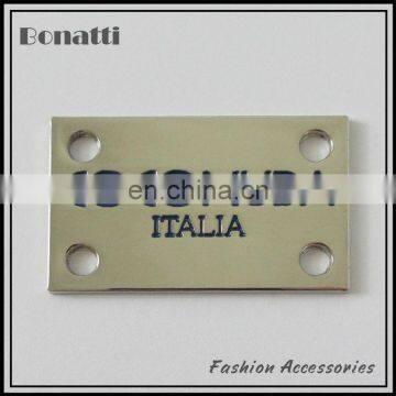 high quality metal logo labels with holes