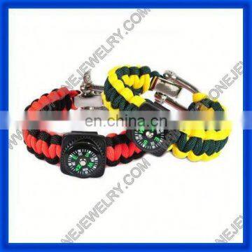 YUAN fashionable paracord bracelet with compass wholesale