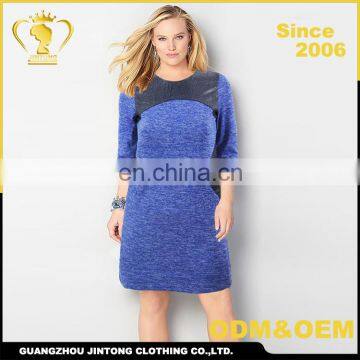 2017 hot sale royal blue evening autumn women dress for woman