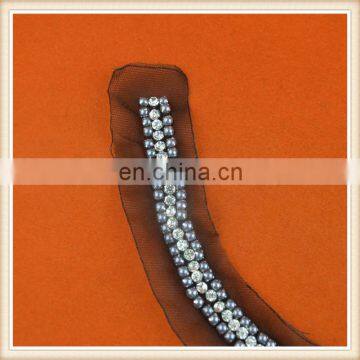Latest Custom Wholesale Design Rhinestone Beads Embroidery Neck Trim photo-3