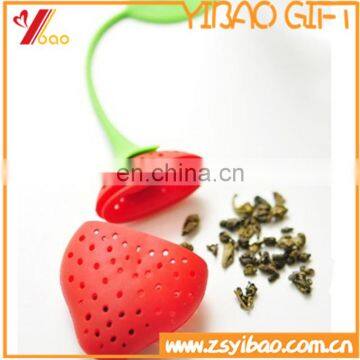 Chinese Supplier Strawberry Shaped Silicon Tea Infusers With Customized Logo