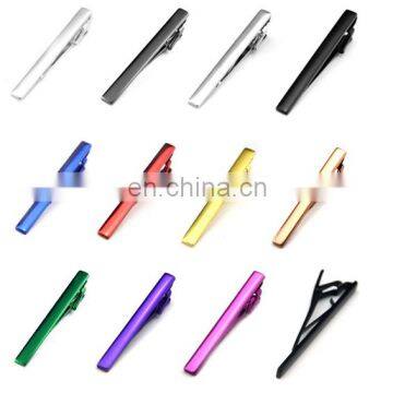 60*6mm Custom New products Men's Jewelry Tie bar Blank Colorful Tie clips, silver, gun black, steel , red, blue, mei red, gold