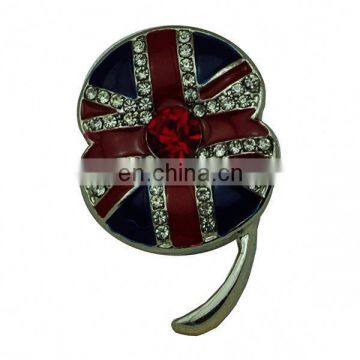 Promotional China Manufacture Poppy Brooch Pin photo-2