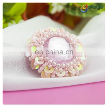 China handmade beaded accessories black cute buttons