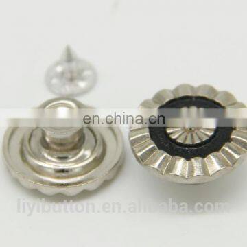 high quality bright nickel zinc alloy removable shank button, metal button for jacket/coat