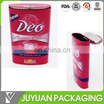 Food grade chocolate/mint candy packaging metal tin can with Airtight Lip