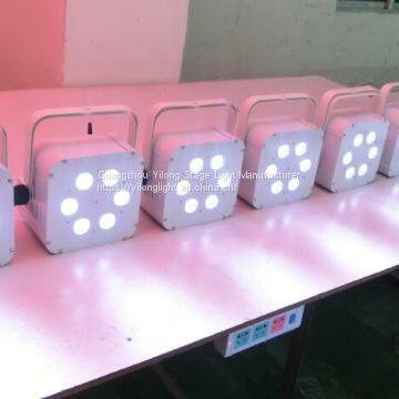 Cheap 6in1 RGBWA+UV Batery Powered Uplight,wireless up Lighting,flat Led Par,wedding Light,stage Light Dmx photo-4