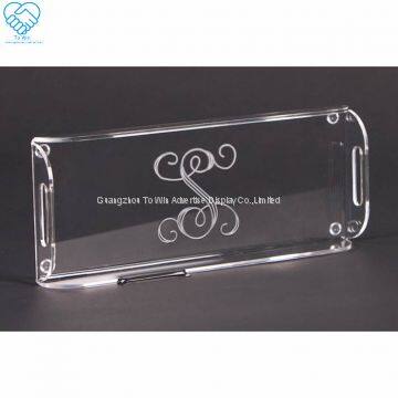 Clear Acrylic Serving Tray with Handles