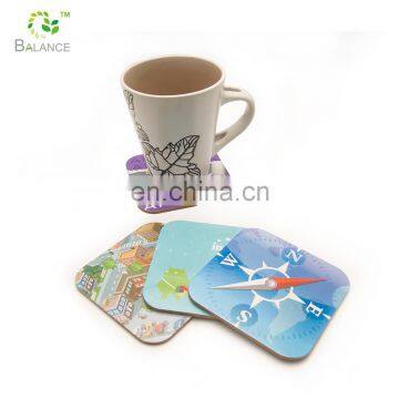 amazon supplier branding printed cork coaster in customized size 25mm high quality coaster